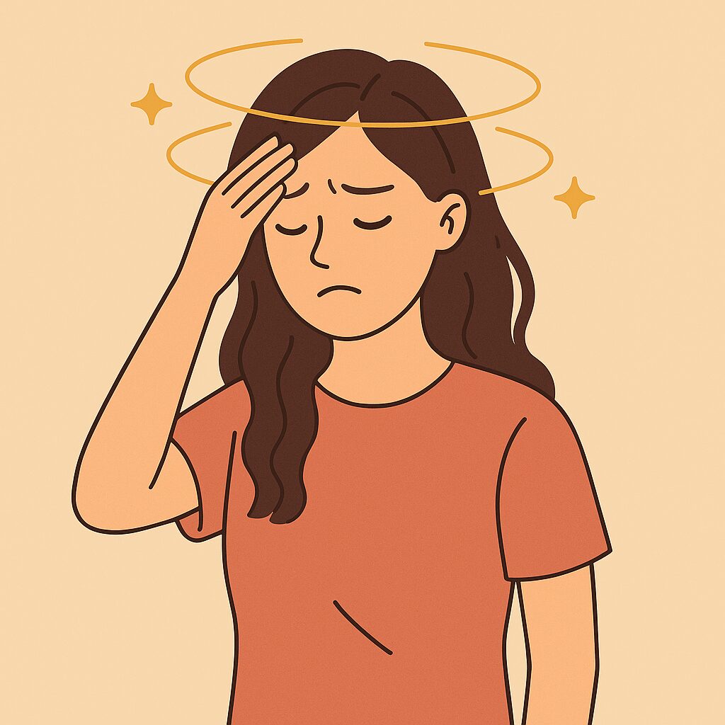 Vitamin A Overdose: Side Effects and Safety Tips 2 Woman experiencing dizziness and imbalance