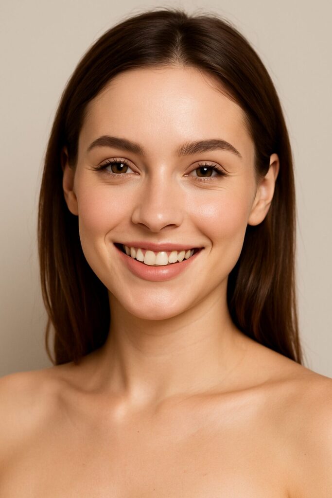 Woman with glowing skin