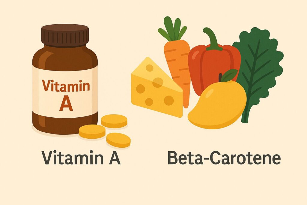 Vitamin A vs Beta-Carotene: Key Differences and Absorption Guide 2 Vitamin A vs Beta-Carotene: Key Differences and Absorption Guide