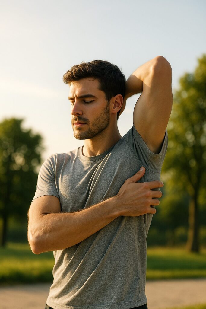 Vitamin B2 and Its Role in Energy Metabolism and Fatigue Recovery 2 Man warming up under morning sunlight
