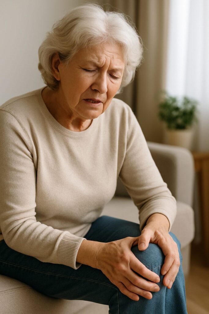 Lifestyle Habits to Prevent Arthritis 2 Elderly woman with joint pain