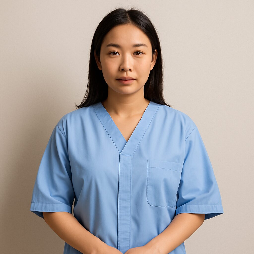 건강검진 전 식사·복용약·금식 안내 가이드 2 건강검진 검사복 입고 있는 여성