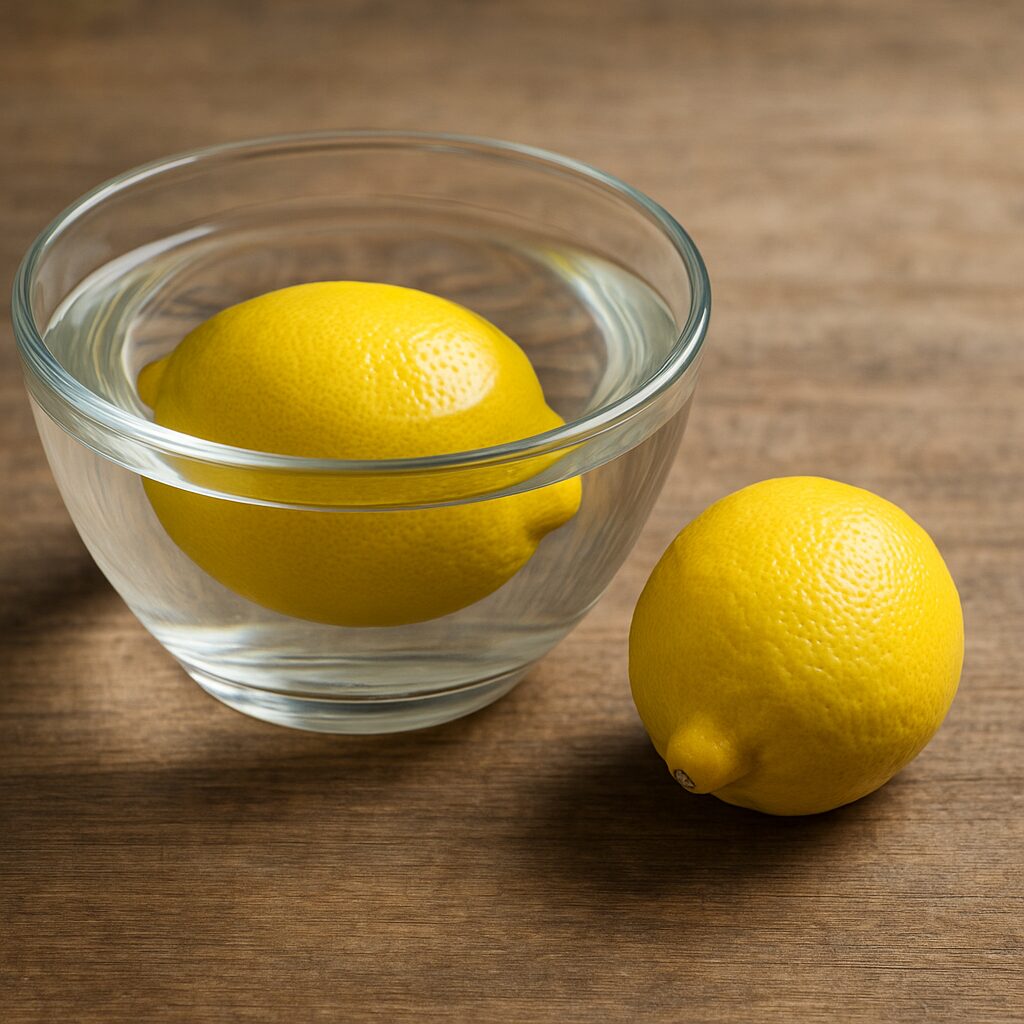 How to Store Lemons for Longer Freshness 2 lemons stored in water