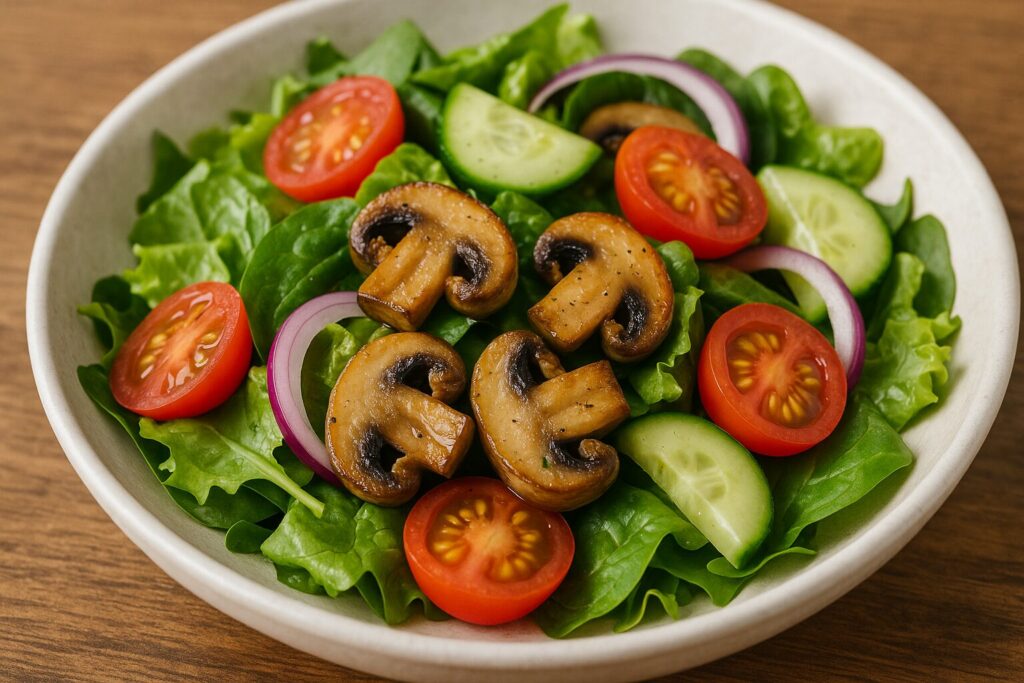 5 Mushroom Cooking Methods for Vegetarian Meals 2 delicious mushroom salad