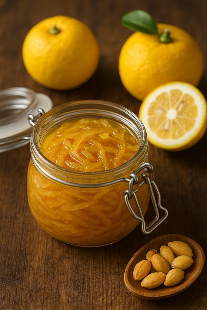 How to Make Yuzu Marmalade in Winter and Store It Without Failure 2 yuzu marmalade in glass jar