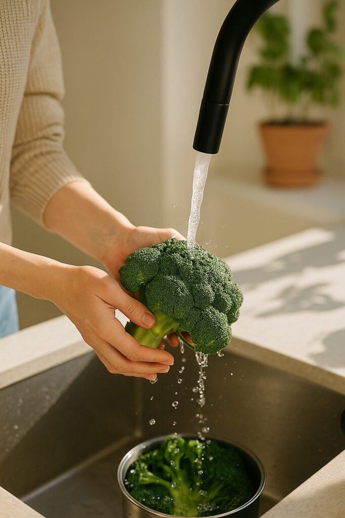 How to Select and Store Broccoli Freshly 2 fresh broccoli in kitchen