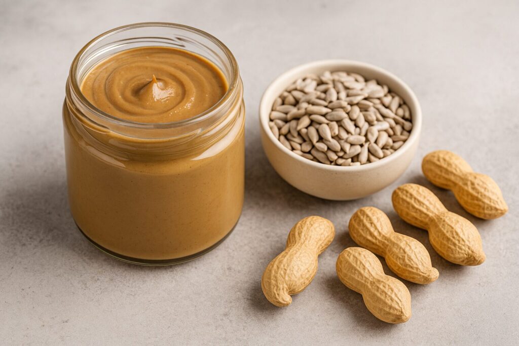 Peanut Allergy Precautions and Safe Alternative Foods Guide 2 jar of sunflower seed butter as peanut alternative