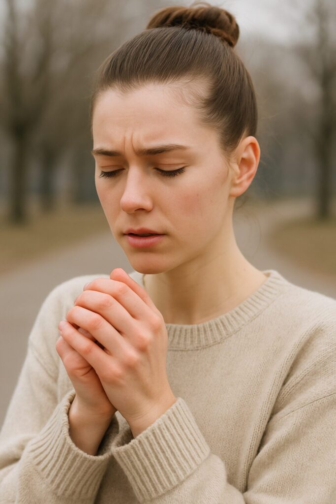 Poor Blood Circulation Symptoms · Cold Hands, Fatigue, and Skin Changes 2 A woman holding her cold hands due to poor blood circulation