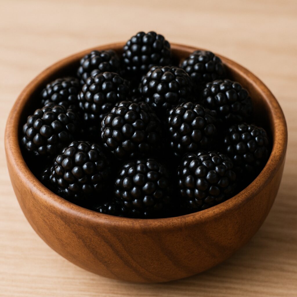 Blackberry Storage · Washing Tips: Keep Them Fresh 2 A wooden bowl filled with blackberries