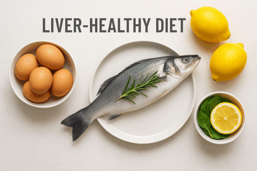 fresh fish eggs and lemon on clean table symbolizing taurine nutrition